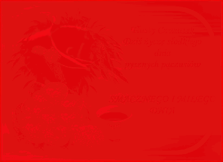 Zielony zakręcony kubek z życzeniami na tłusty czwartek